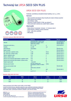 URSA SECO - technický list